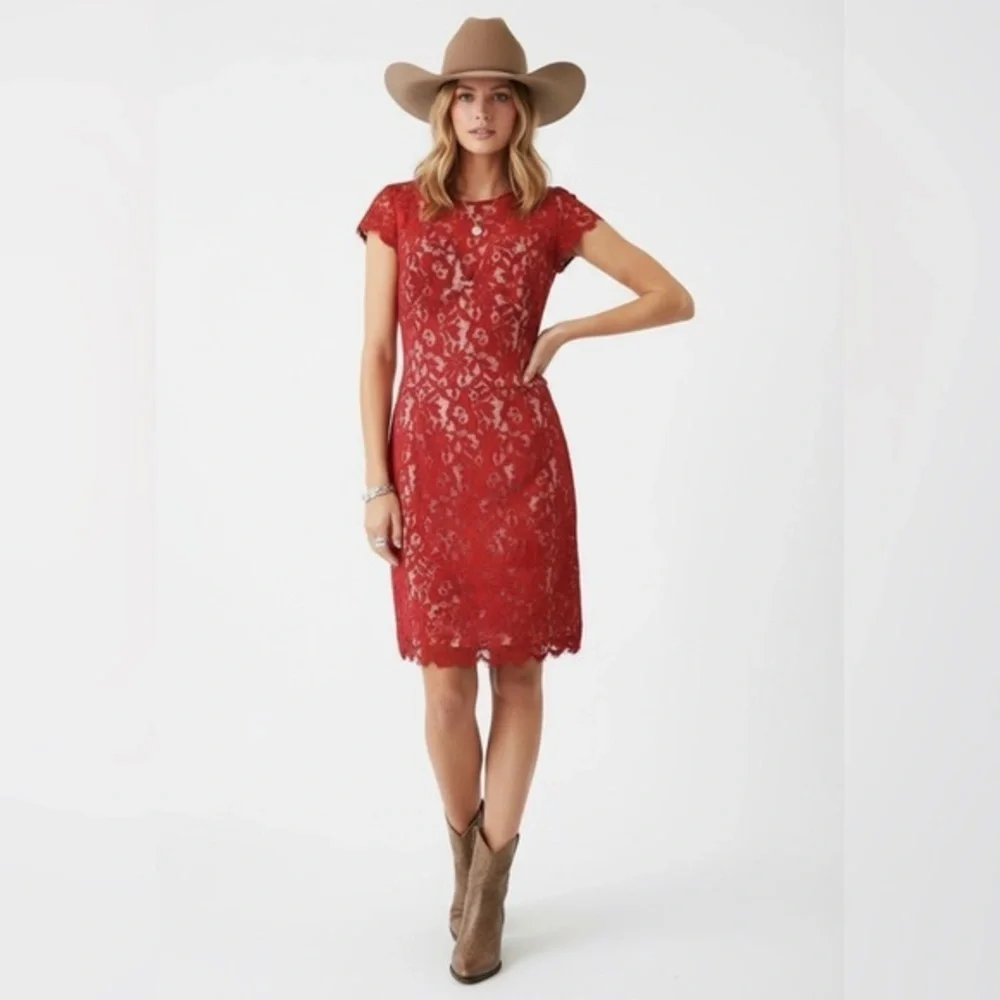Nicholas Red Lace Dress